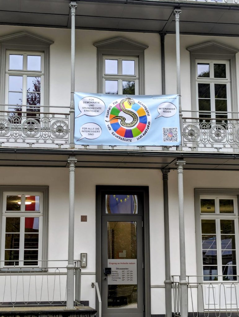 Banner am Rathaus